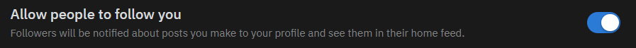 turn off profile follow turn off profile follow