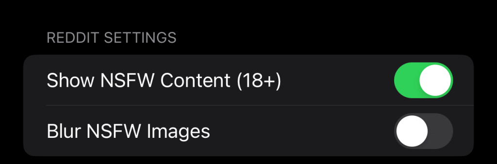 turn on nsfw settings
