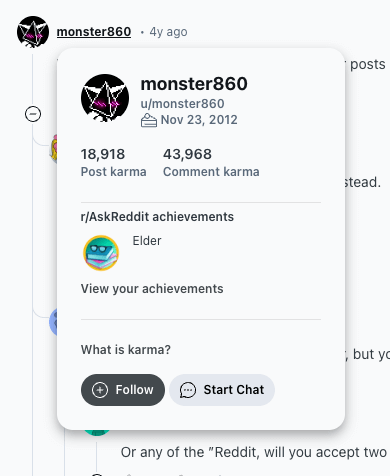 a top commentor on reddit