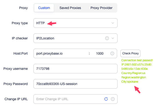 proxy settings adspower