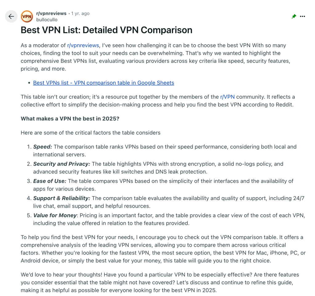example high ranking reddit post