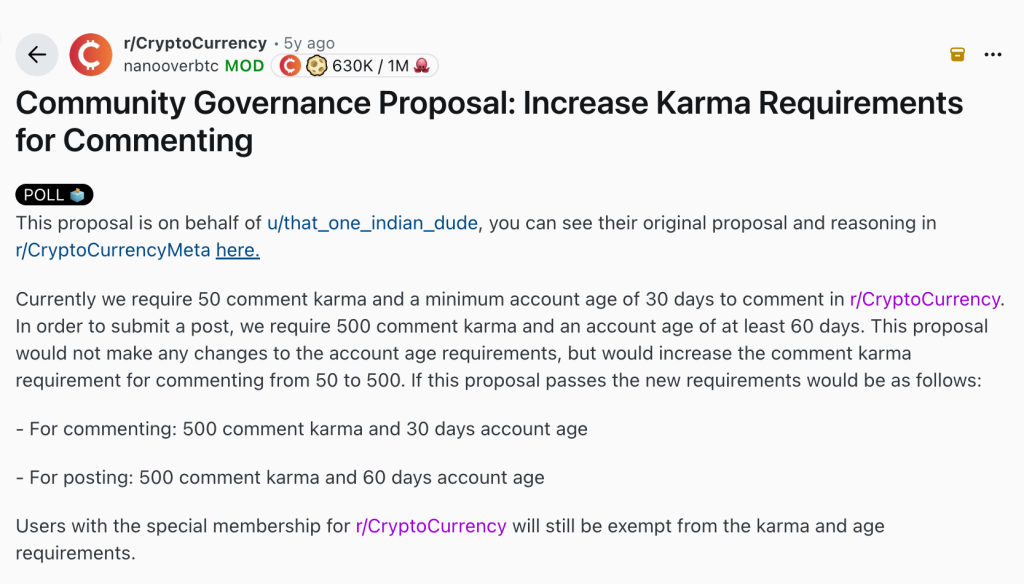 some subreddits require very high comment karma