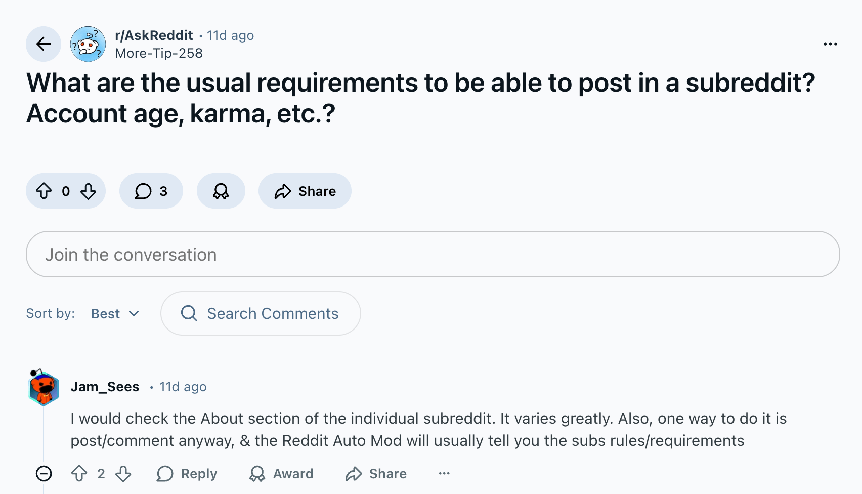 Some subreddits requires verification to post
