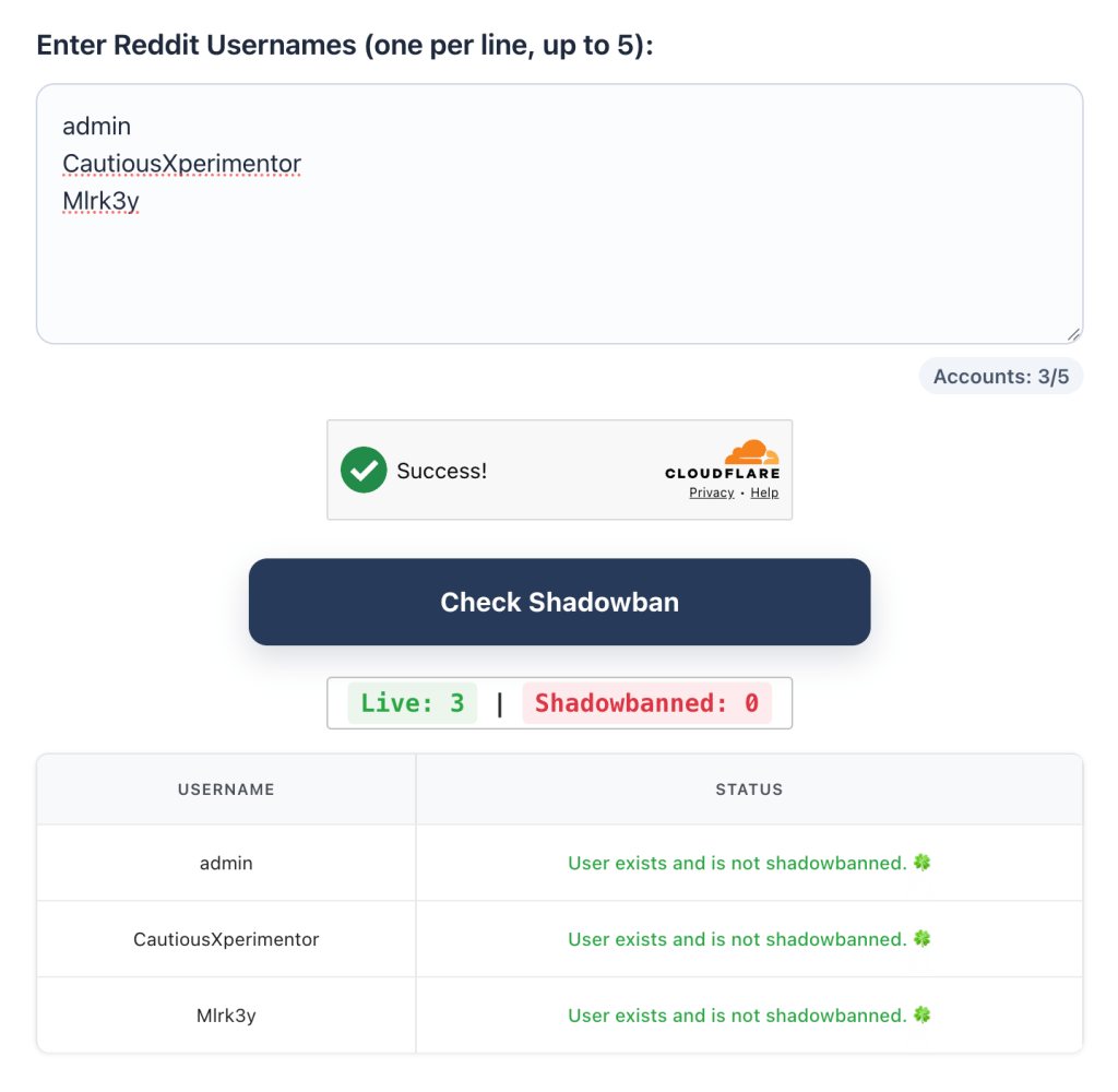 reddit shadowban check results reddit shadowban check results
